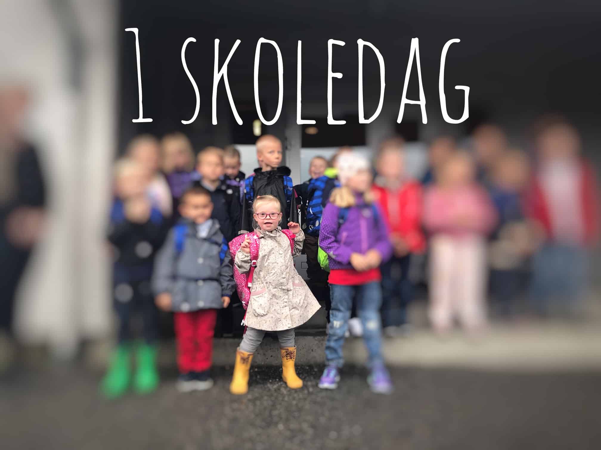 bilde av milla første skoledag