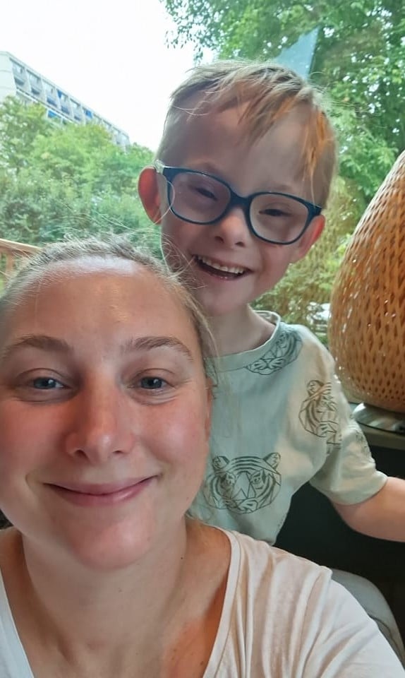 Cecilie og sønnen Luke