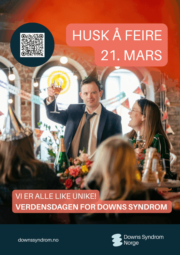 plakat Verdensdagen for Downs syndrom 21. mars