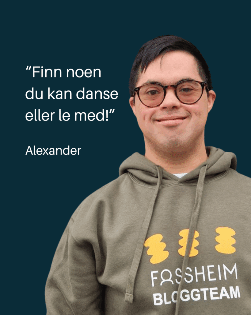Mann med Downs syndrom