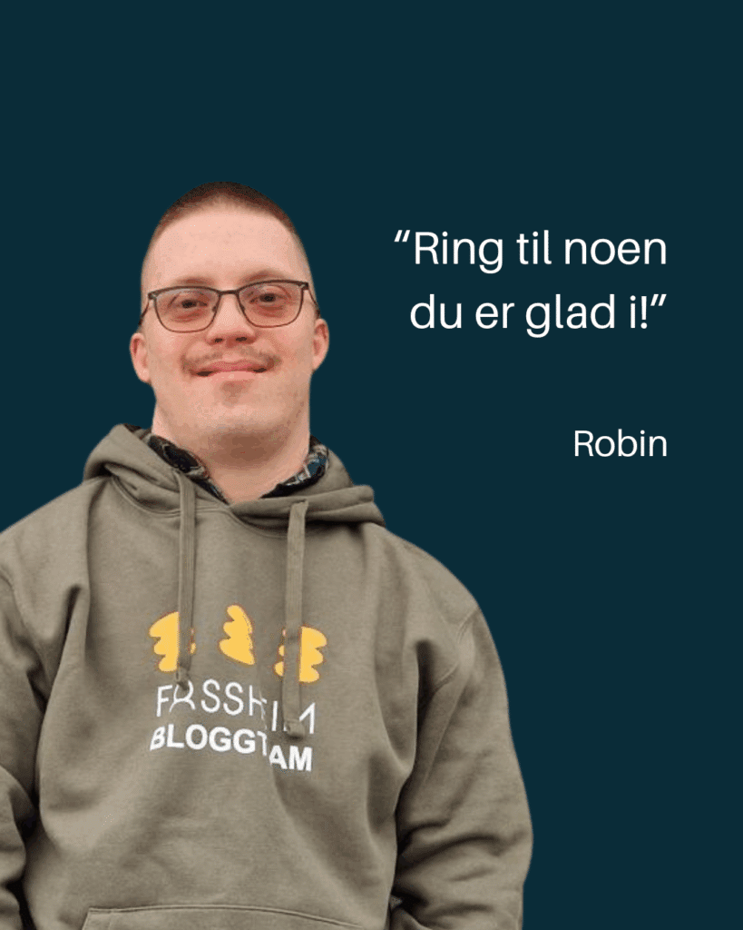 Mann med Downs syndrom